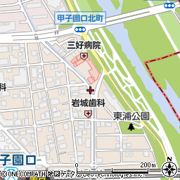 兵庫県西宮市甲子園口北町周辺の地図