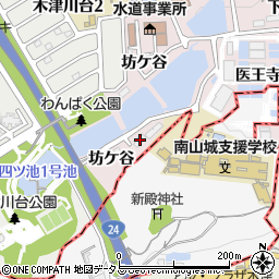 京都府木津川市吐師坊ケ谷44周辺の地図