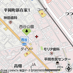 兵庫県加古川市平岡町西谷167周辺の地図