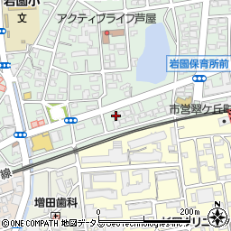 兵庫県芦屋市岩園町2-4周辺の地図