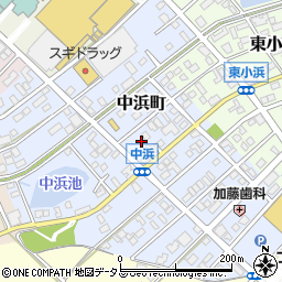 愛知県豊橋市中浜町72周辺の地図