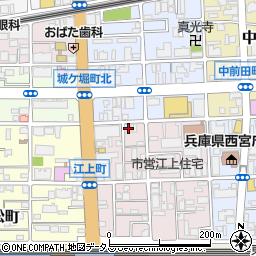 兵庫県西宮市江上町4-15周辺の地図