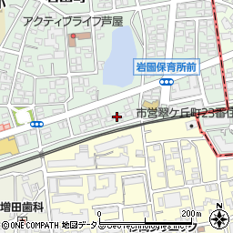 兵庫県芦屋市岩園町2-26周辺の地図