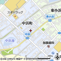 愛知県豊橋市中浜町82周辺の地図