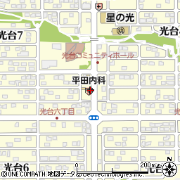 平田内科医院周辺の地図