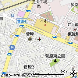 大阪合同交通周辺の地図
