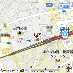 静岡県袋井市三門町周辺の地図
