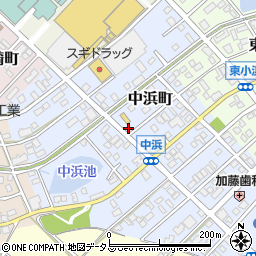愛知県豊橋市中浜町61周辺の地図