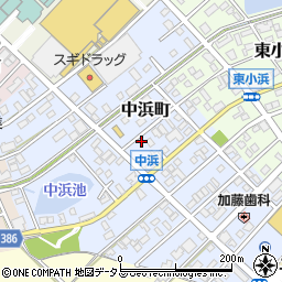 愛知県豊橋市中浜町72-3周辺の地図