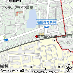 兵庫県芦屋市岩園町2-23周辺の地図