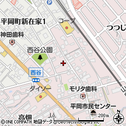兵庫県加古川市平岡町西谷168周辺の地図