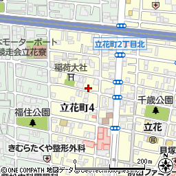 タイムズ立花北第６駐車場周辺の地図