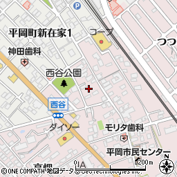 兵庫県加古川市平岡町西谷171周辺の地図