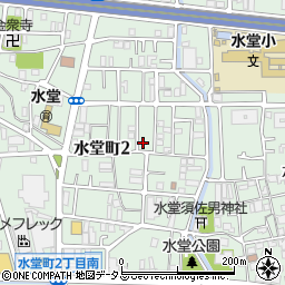 兵庫県尼崎市水堂町2丁目周辺の地図