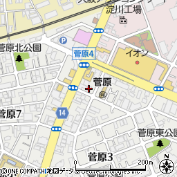 三栄乳販株式会社　吹田ミルクセンター周辺の地図