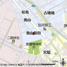 愛知県豊橋市牟呂町奥山新田周辺の地図