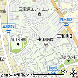 大阪府豊中市三和町周辺の地図