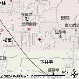 京都府木津川市吐師松葉43-16周辺の地図