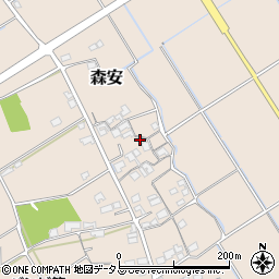 兵庫県加古郡稲美町森安415周辺の地図