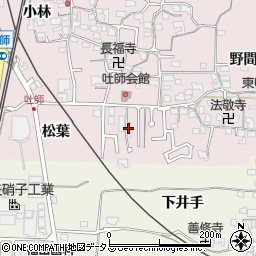京都府木津川市吐師松葉周辺の地図