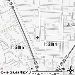三重県津市上浜町周辺の地図