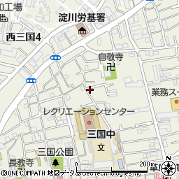 大阪府大阪市淀川区西三国周辺の地図