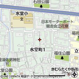 水堂鍬田公園周辺の地図