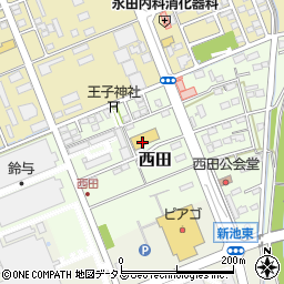 静岡県袋井市西田53周辺の地図
