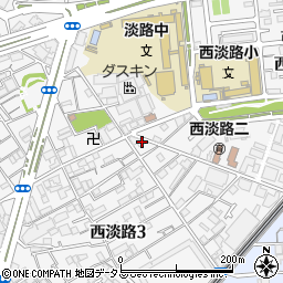 大阪府大阪市東淀川区西淡路周辺の地図