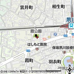 霞公園周辺の地図