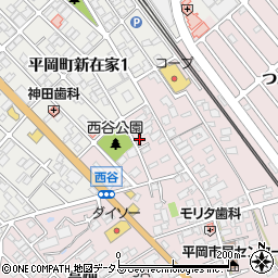 兵庫県加古川市平岡町西谷175周辺の地図