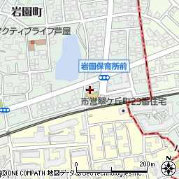 兵庫県芦屋市岩園町2-14周辺の地図
