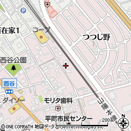 兵庫県加古川市平岡町西谷58周辺の地図