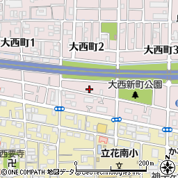 兵庫県尼崎市大西町2丁目2周辺の地図