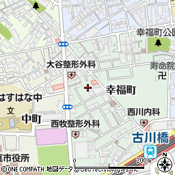 大阪府門真市幸福町19周辺の地図