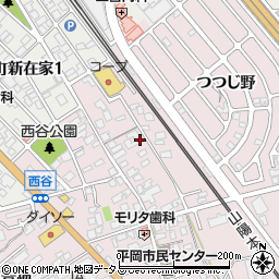 兵庫県加古川市平岡町西谷95周辺の地図