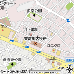 上新飯店周辺の地図