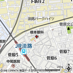 橋本眼科医院周辺の地図