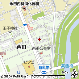 静岡県袋井市西田3周辺の地図