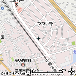 兵庫県加古川市平岡町つつじ野1-19周辺の地図