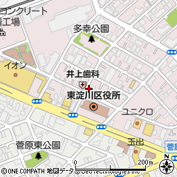 上新飯店周辺の地図
