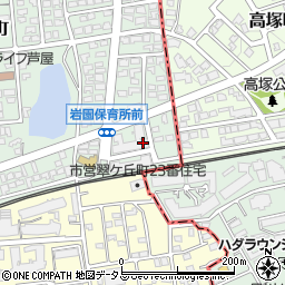 兵庫県芦屋市岩園町3周辺の地図