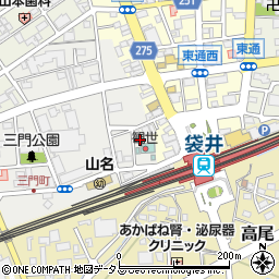 静岡県袋井市三門町2-18周辺の地図