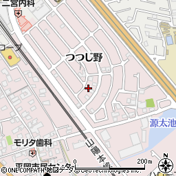 兵庫県加古川市平岡町つつじ野1-351周辺の地図