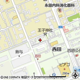 静岡県袋井市西田66-1周辺の地図