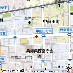 中前田町駐車場周辺の地図