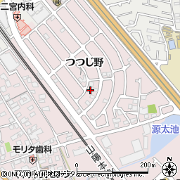 兵庫県加古川市平岡町つつじ野1-350周辺の地図
