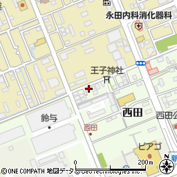 静岡県袋井市西田67-7周辺の地図