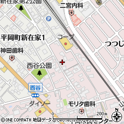 兵庫県加古川市平岡町西谷86周辺の地図