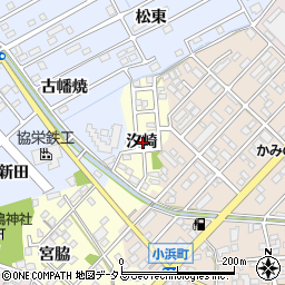 愛知県豊橋市王ヶ崎町汐崎周辺の地図